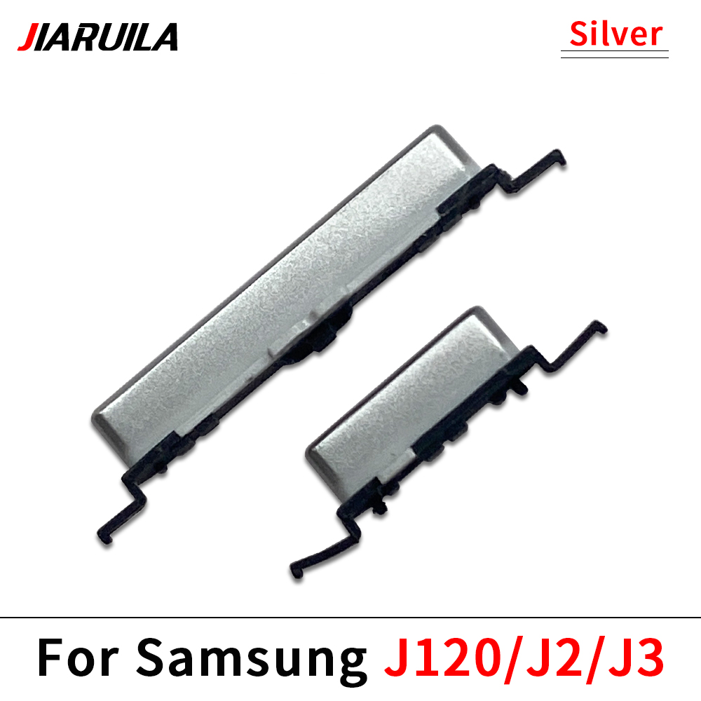 50 stk. av/på-knapp + volumknapp på siden til samsung  j5 j510 j2 j3 j600 j810 j500 j700 j7 j7 metal  j710 j7 neo: Sølv