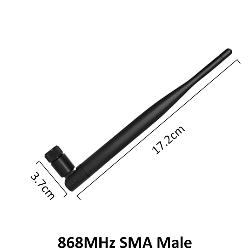 DIYmalls 868 MHz LoRa Antenne 5dBi - SMA Male Met Vrouwelijke Kabel, Set Van 2 Voor Meshtastic