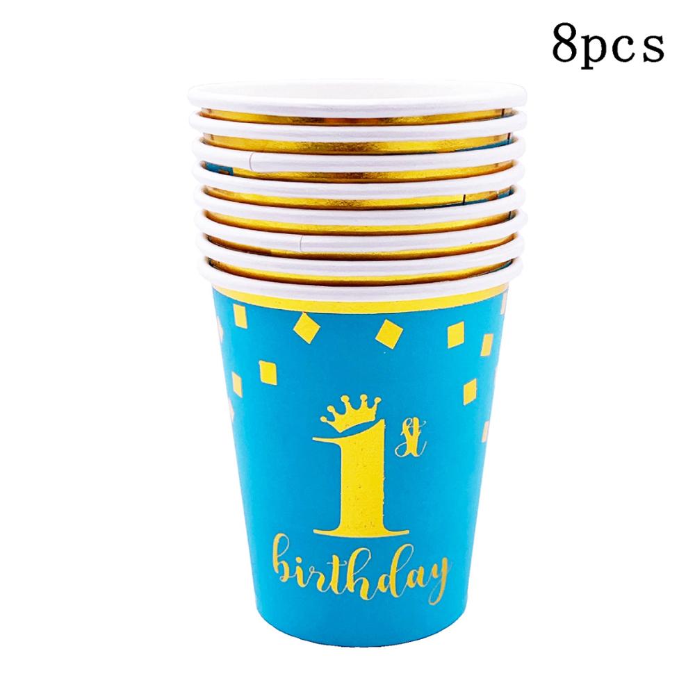 One Year Disposable Tableware 1st Birthday Banner Kids Happy Birthday Banner 1 One Year First Birthday Boy Baby Shower