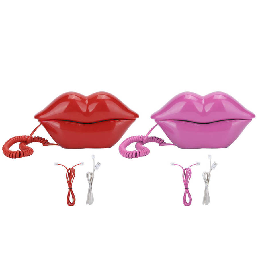 Lippen telefoon modieus grappig thuis nummer opslagfunctie met vs/vk bedrading