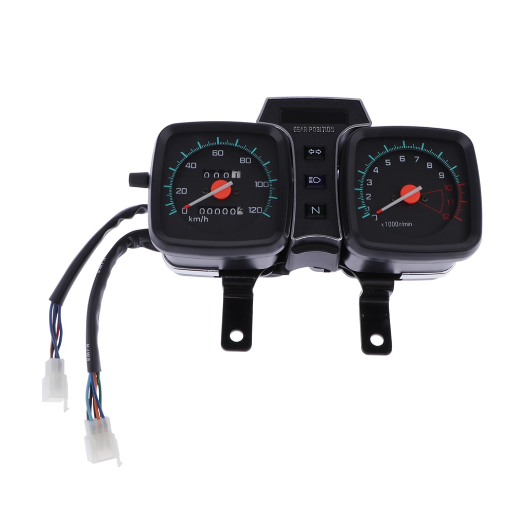1 Piece Universal Motorcycle Boat Speedometer Odometer Tachometer All-in-one 12000 rpm