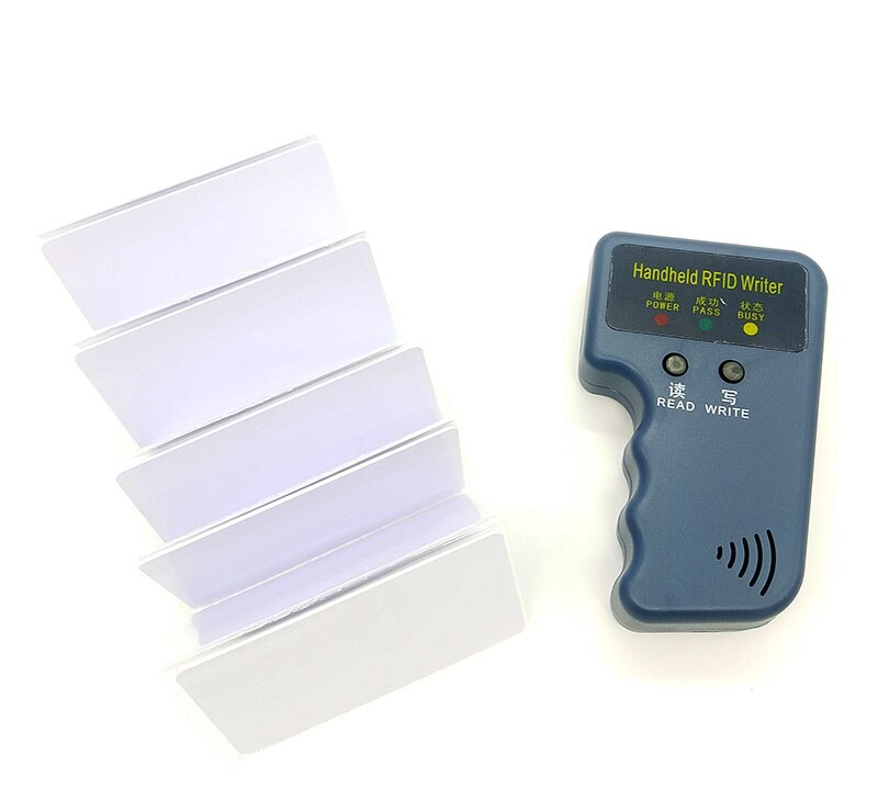 Lector de programador portátil, duplicador RFID de 125KHz, copiadora, escritor, EM4305 T5577, 10 teclas, 10 tarjetas, ID regrabable, tarjetas de etiquetas Keyfobs: Writer Add 10 cards