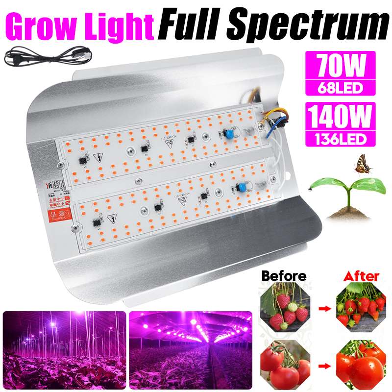 70W 140W High Power LED Grow Light Full spectrum Grow Lamp for Indoor Greenhouse Grow Tent Plants Grow Led Light Flood Lights