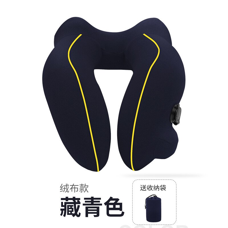 Flugzeug Nacken Kissen Für Schlafen Faltbare Reise Kopfstütze Nacken Bahre Kissen Pads Wohnkultur: Marine C