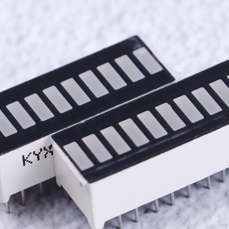 2 pces 10 segmento de cor cheia led bargraph luz display módulo ultra brilhante circuitos integrados vermelho amarelo verde azul