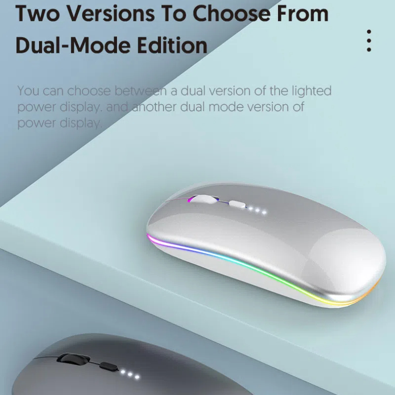 Xiaomi Bluetooth Mouse 1600dpi 2.4ghz Wireless Mouse Rechargeable Ergonomic Silent Mouse Rgb Backlight Usb For Laptop Pc Tablet