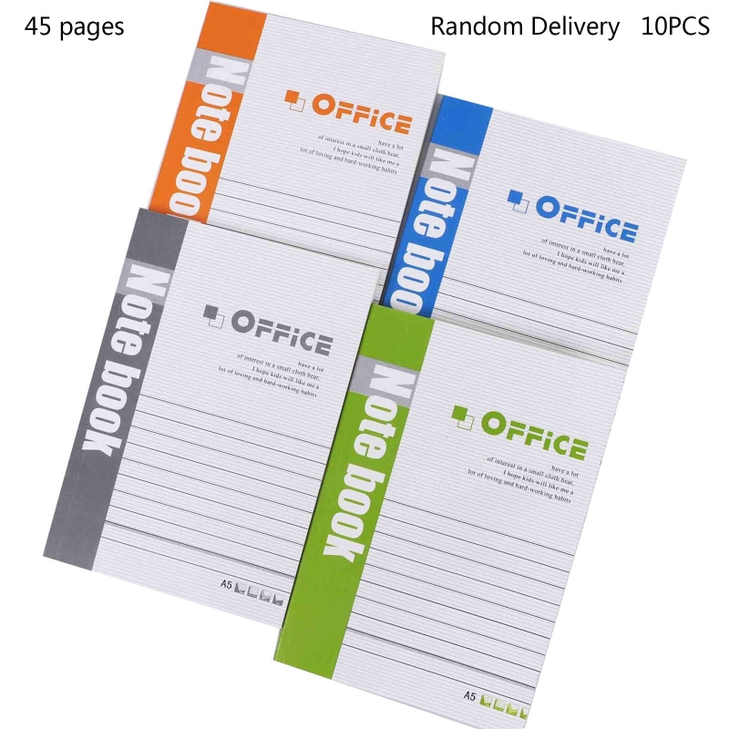 2022 Multipurpose Notebook Ink-proof A5 Soft Cover Stationery for business Executive Office Work Travel Home Meeting 10 Pack: 45 sheets