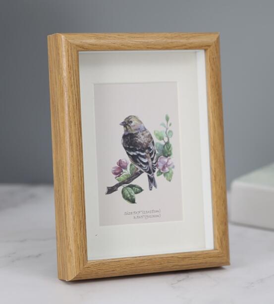 3D Frame Shadow Box Frame Home Decoration Photo Frame 6x8inch: Wooden Color