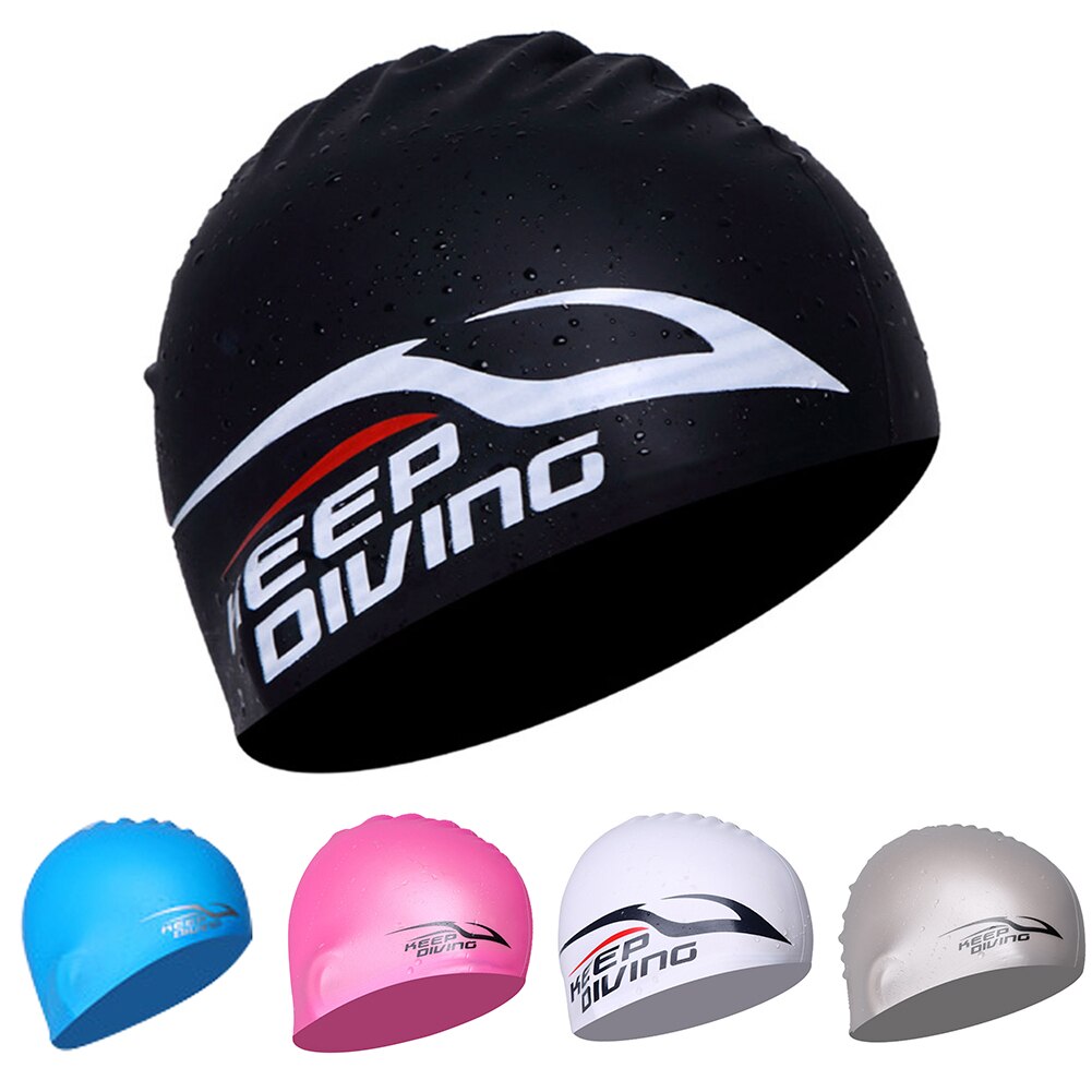Sports Ear Protection Flexible Elastic Silicone Bathing Adults Accessory Waterproof Scuba Long Hair Pool Hat Swimming Cap Diving