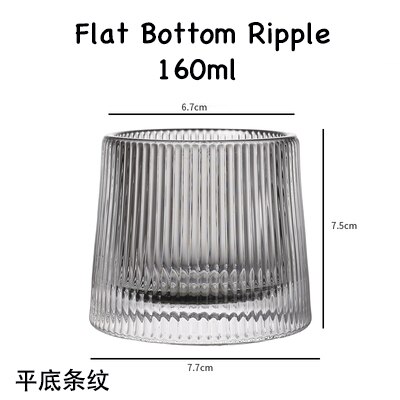 Whisky Glas, Ouderwetse Rotsen Bril Tuimelaars, Glaswerk Voor Cocktail Scotch, Bourbon, Gin, Voldka, brandy: Flat Ripple