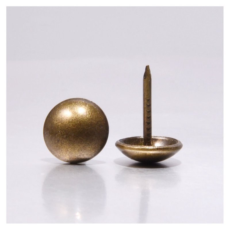 Upholstery Tacks Antique Brass Furniture Nails Pins, 11x17 mm, 120pcs