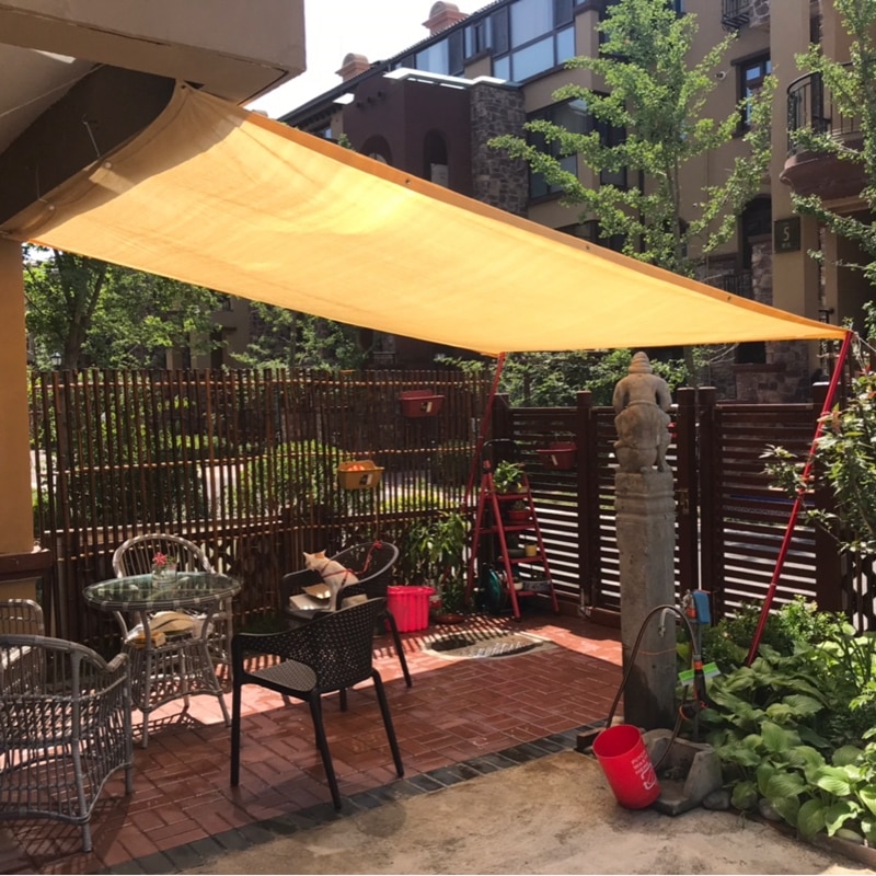 Thick 96% Sun Shade Rate Sunshade Net Lightly Yellow Window Net Window Awning Shade Sail Awning Anti-UV Garden Yard Shade