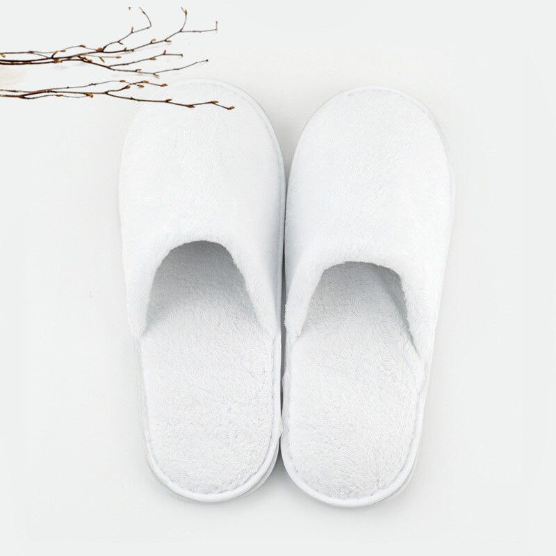 1 paar Wit Katoen Slippers Hotel SPA Wegwerp Schoenen Thuis Gast Supply Slippers: 5 Thicken