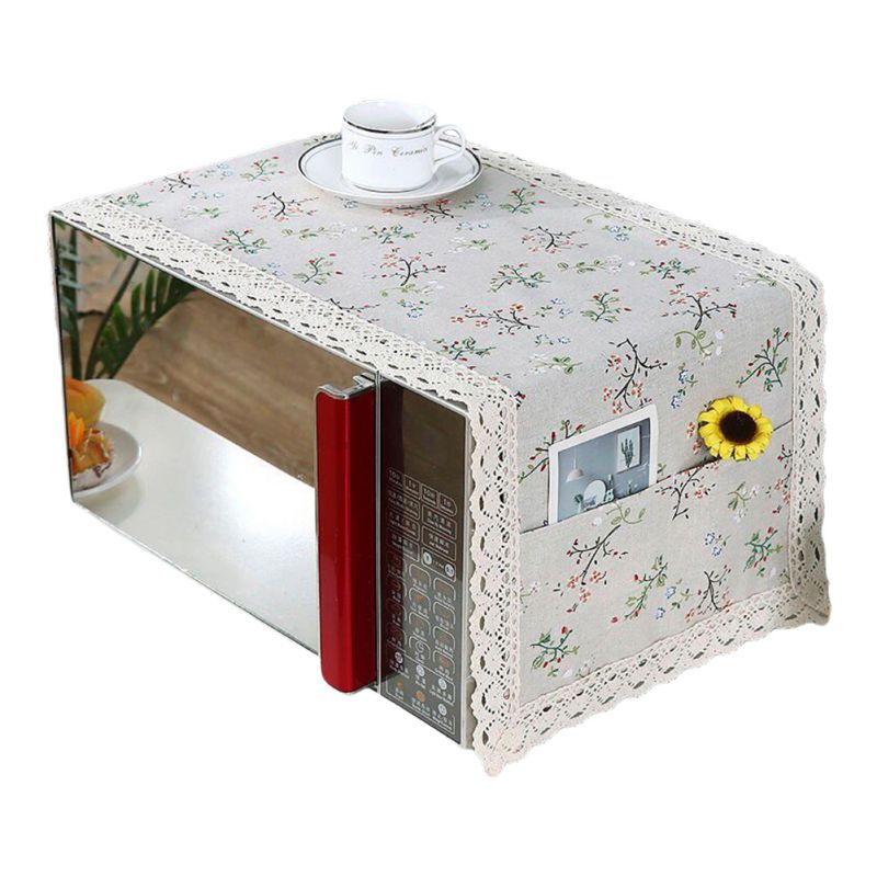 Moderne Eenvoudige Magnetron Cover Stofdicht Katoen Machine Protector Decoratieve Keuken Apparaat Cover 13.7X39.3Inch: L