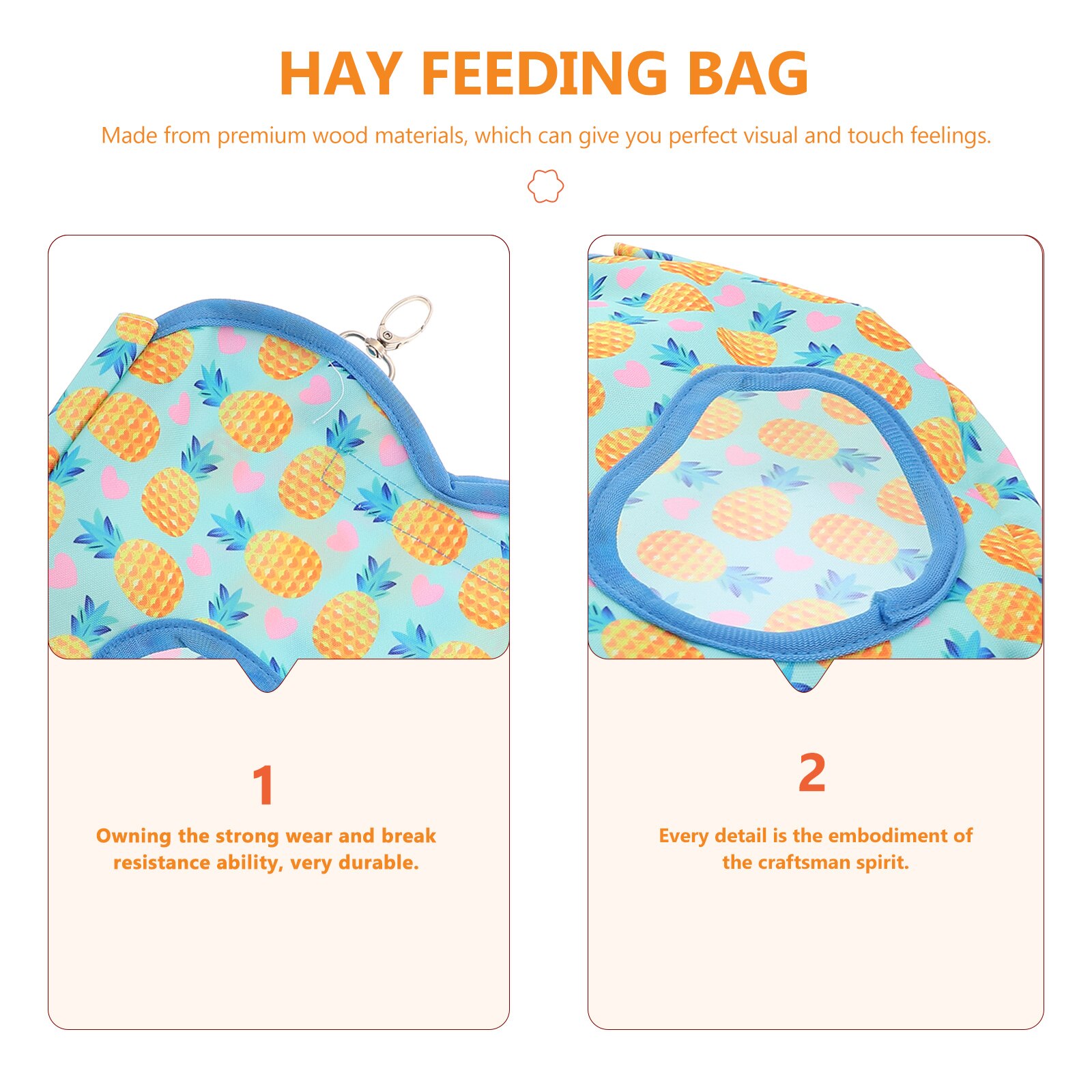 Rabbit Hay Feeder Hanging Hay Pouch Small Pet Food Pouch Bunny Feeder Sack