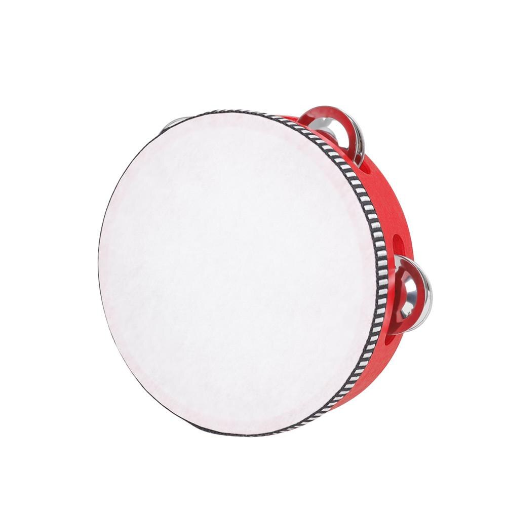 10 Pcs/set Musical Instruments Set 6 Inch Red Hand Tambourine + Double Rain Sound + Yellow Sand Egg