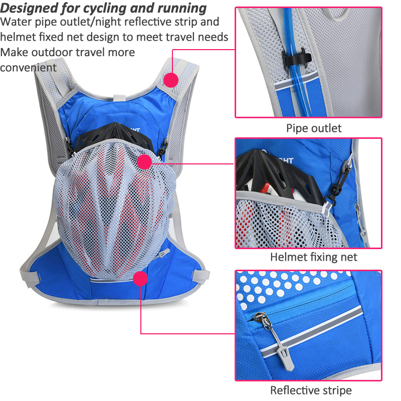 Hydration Backpack Bag Portable 2L Water Bladder Bag Tail Running Cycling Hiking Camping Jogging