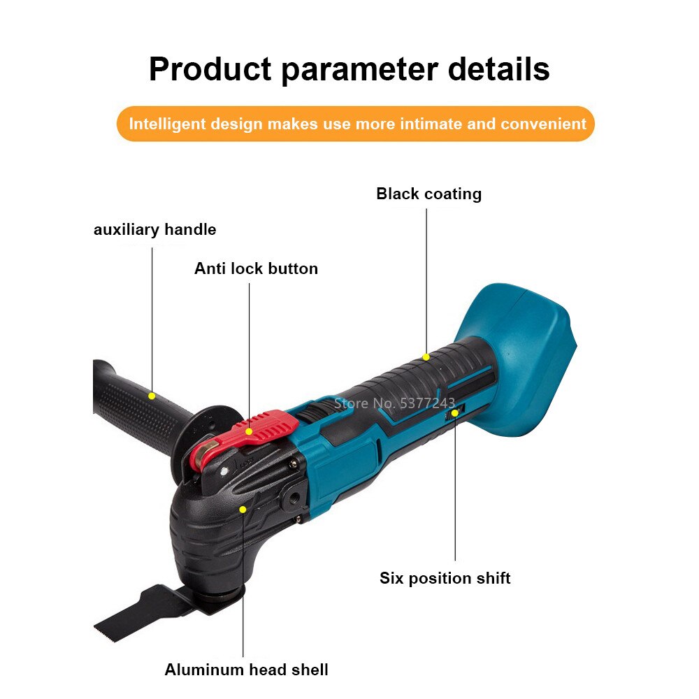 18V Cordless Oscillating Multi Tool Cordless Multi Function Tool Cordless Woodworking Tool Compatible 1830 1840 1850 1860