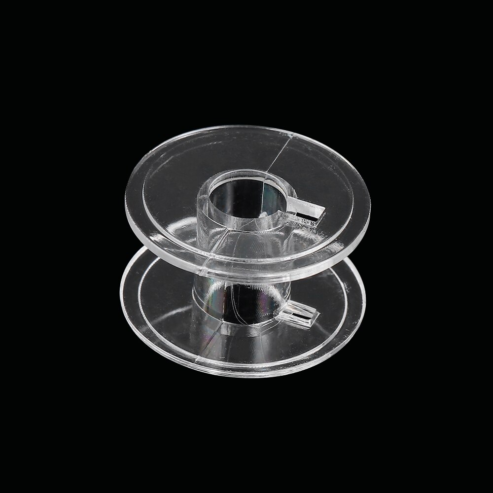 Bobinas vacías de plástico transparente para máquina de coser, bobina de hilo para Brother Janome Singer, carrete de lino, 1/10 unids/set por juego