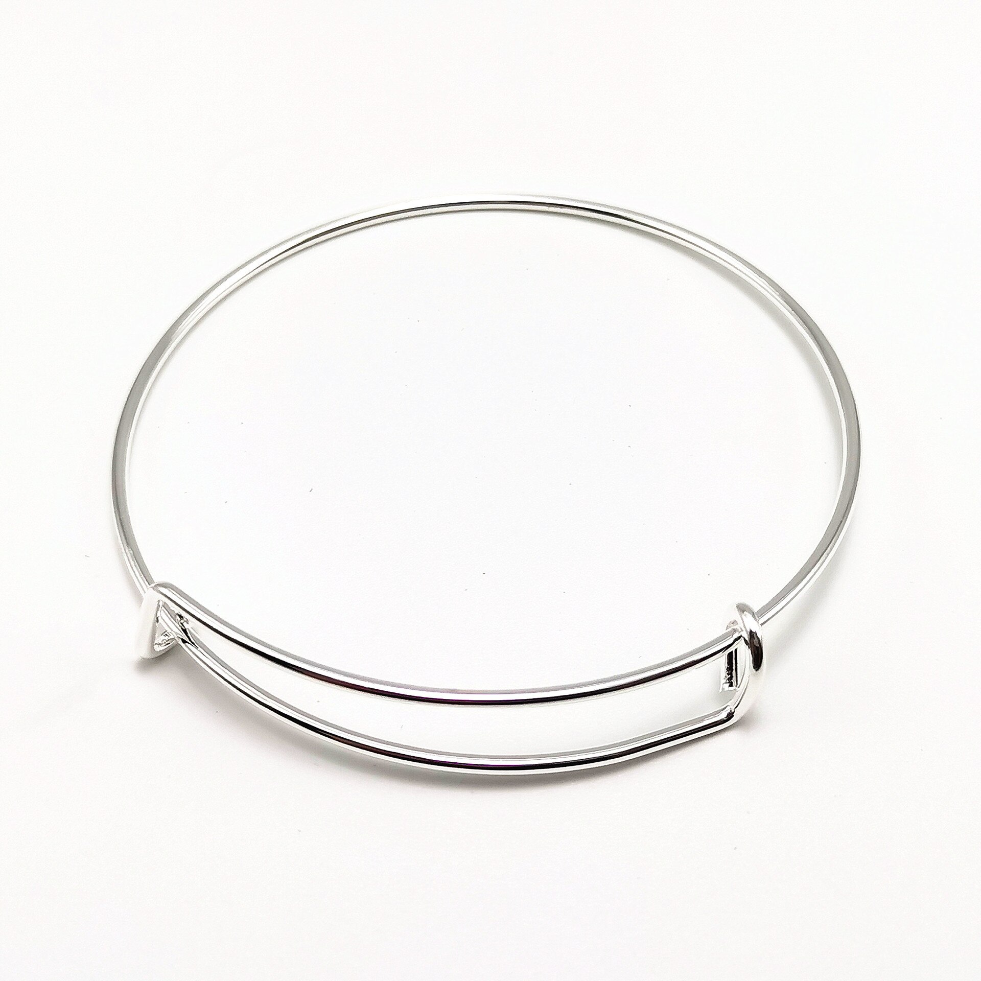 European and American popular push-pull bracelet diy retractable bracelet adjustable sub-wire bracelet: Silver Plated
