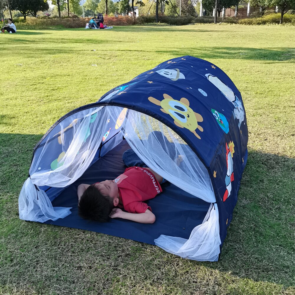 freundlicher freundlicher Spielen Zelt Ich bin Freien Spaß Picknick Schlaf Doppel Netz Vorhang Spielen Schlaf Zelt Faltbare Junge Mädchen Rosa Blau Polyester