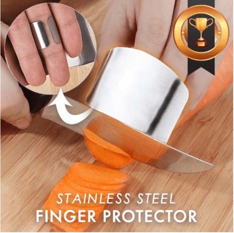 Adjustable Stainless Steel Finger Protector Safe Guard Cooking Tools Kitchen Gadgets Ideal