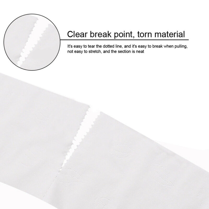 2/4 Rolls Toilet Paper Bulk Bath Tissue Bathroom White Soft 4 Ply 50g/Roll