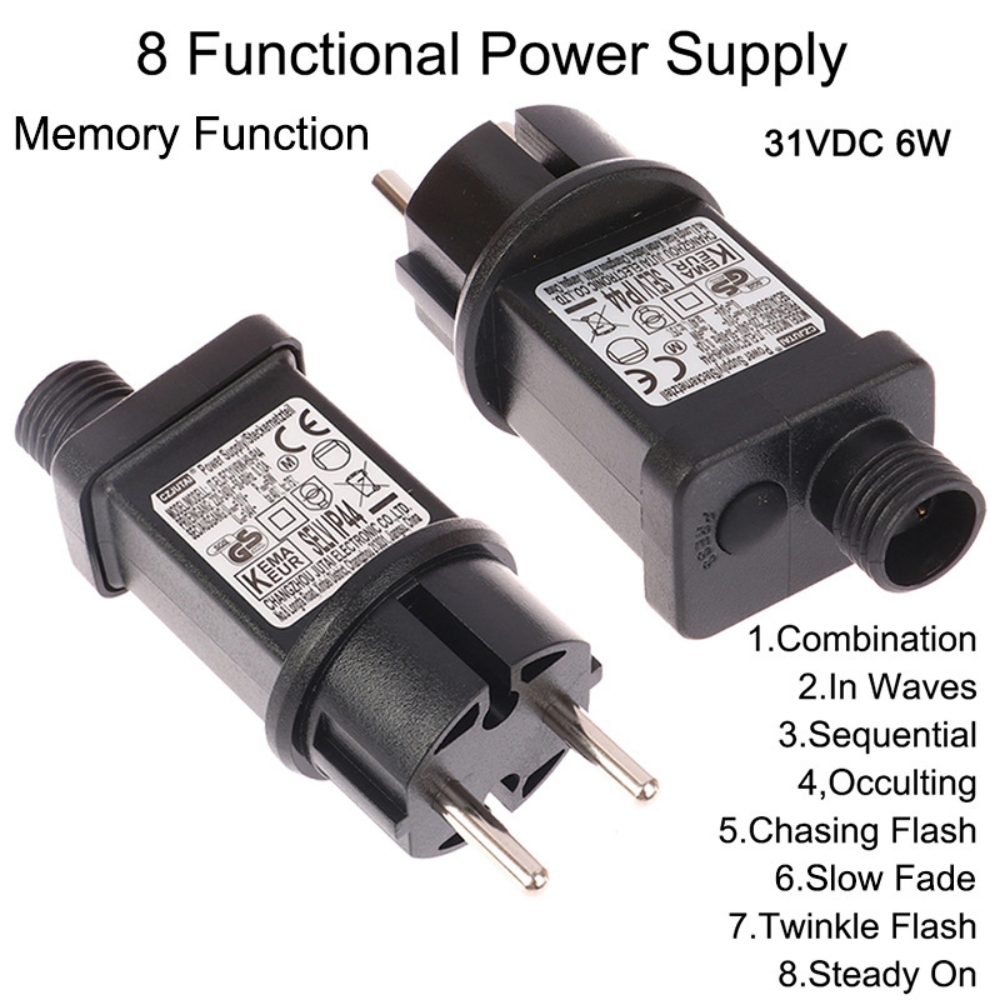 Transformateur 5V 24V 31V, alimentation 6W 3.6W, adapté aux décorations d'équipement LED de noël et d'halloween, prise ue US: Grey