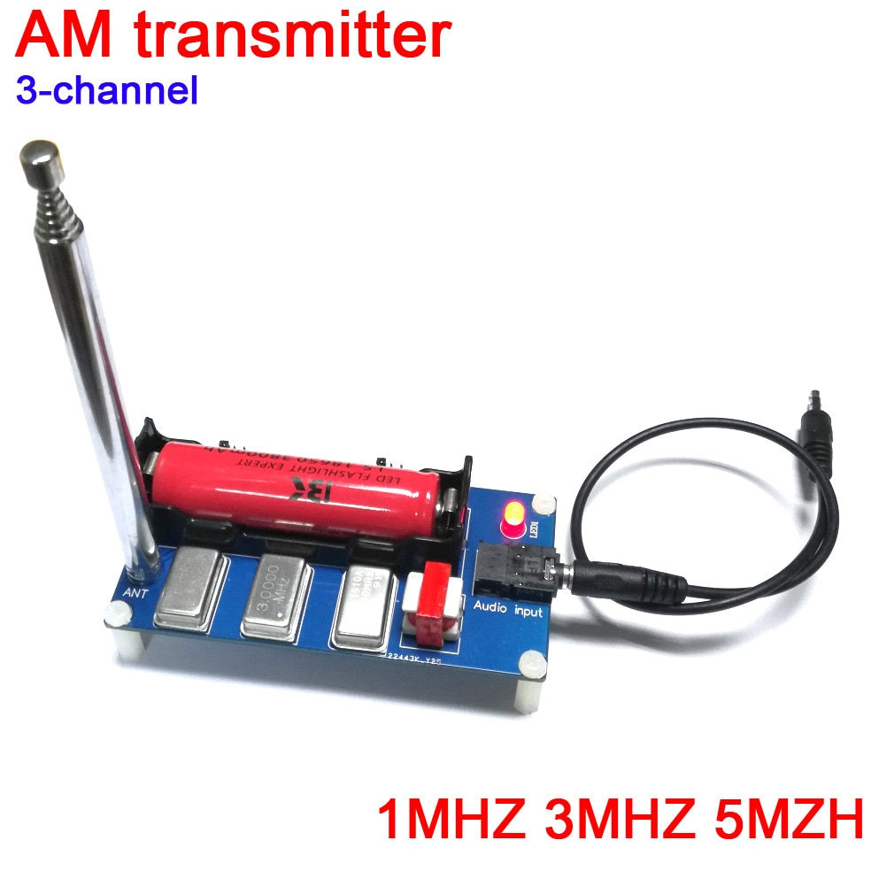 3-channel AM transmitter 1MHZ 3MHZ 5MZH with antenna for radio receive player transmitter or phone
