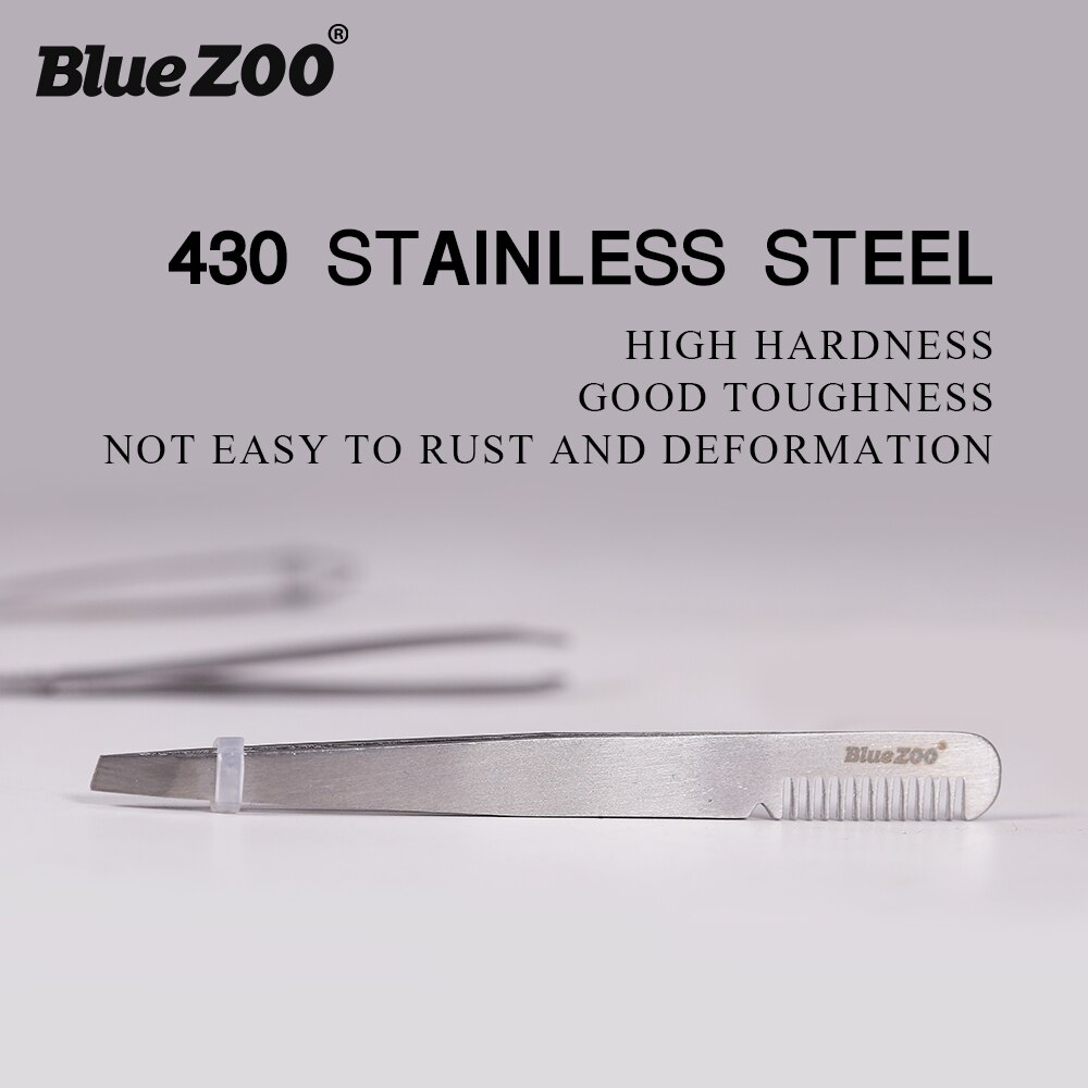ELECOOL 2 In1 Rvs Wenkbrauw Pincet + Kam Pro Gezicht Hair Remover Tweezer voor Valse Wimpers Beauty Tool
