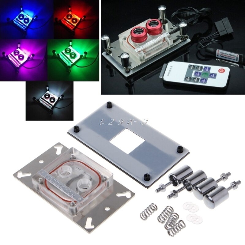 CPU Acrylic Top Water Cooling Block Sprayable Liquid Block With Channel For AMD