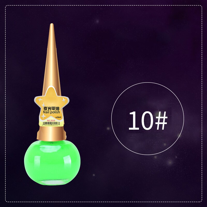 14ML Glow in The Dark Neon Paint Color Fluorescent Nail Polish Varnish Luminous Nail Art Manicure KG66: 10