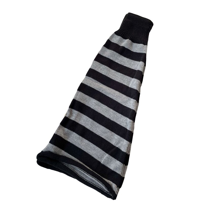 Chaussettes gothiques à rayures pour femmes Y2k, couvre-pieds en tricot décontracté, Long, évasé, Chic, longueur mollet, coréenne: gray