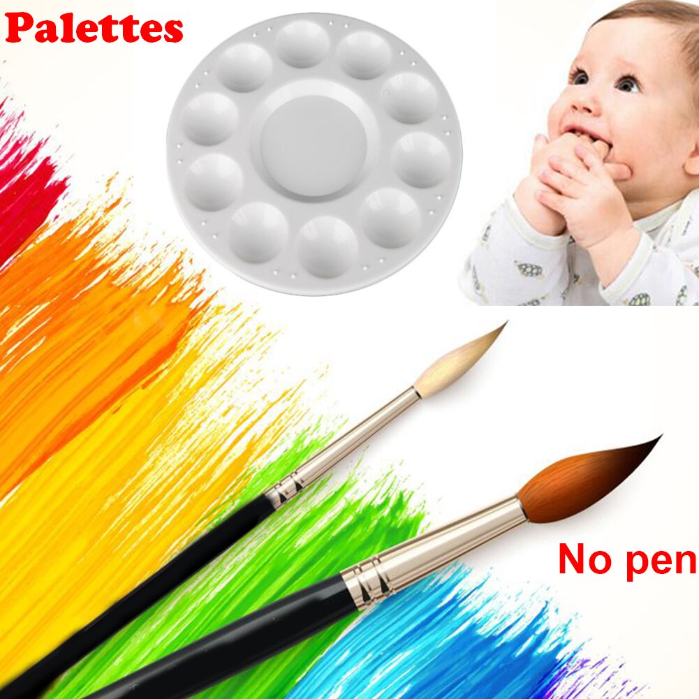 Verktøy 10- hulls skrivesaker barn runde pp hjem skole forsyning kunst maleri palett