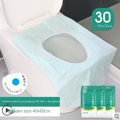 Disposable Toilet Mat Women&#39;s Travel Paste Toilet Portable Maternal Travel Toilet Toilet Seat Cover Cushion Paper: black