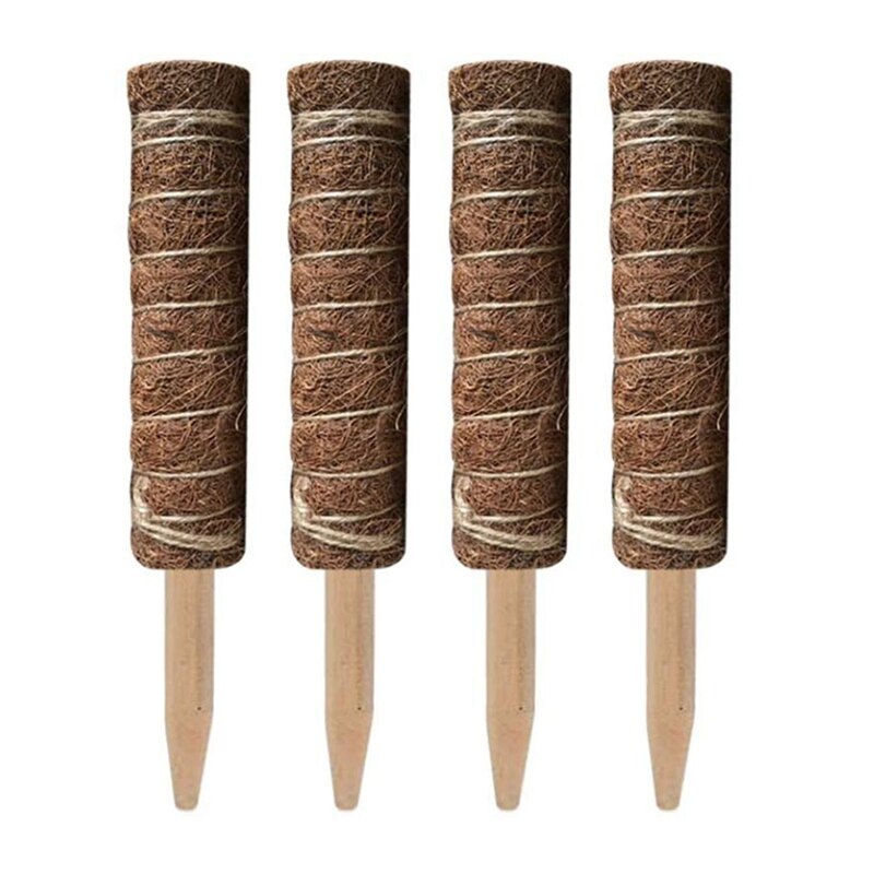 4 Pack Coir Totem Pole Coir Moss Totem Pole for Plant Support Extension Climbing Indoor Plants pers 30cm: Default Title