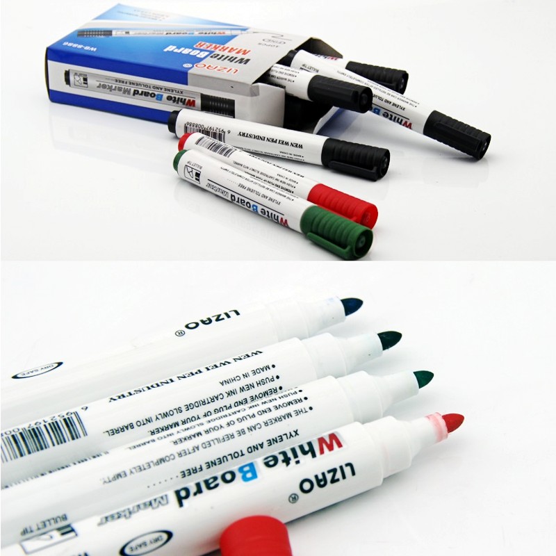 10 teile/los 4 Farben Große Kapazität Löschbaren Whiteboard Marker Stift Umwelt Freundliche Marker Büro Schule Liefert