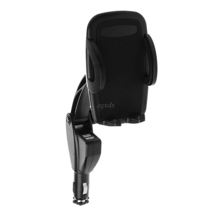 3 in 1 Supporto da Auto Accendisigari Caricatore Del Telefono Dual USB di Ricarica Regolabile A 180 Gradi Angolo di Rotazione MP5 GPS Culla whosale