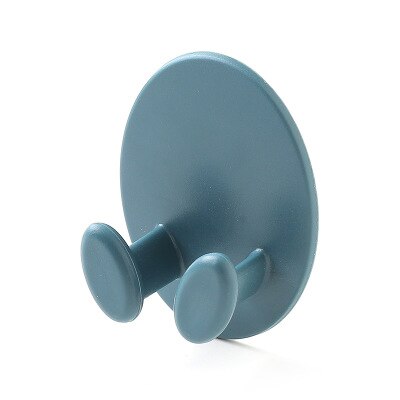 2pcs Hook Plug Strong Stick Hook Plug Finishing Nail-Free Stick Hook Oval Socket Hook Power Cord Storage Rack: Blue