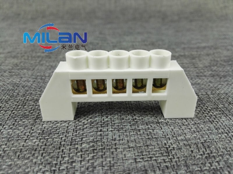 Distribution box full bridge zero line zero row copper copper terminal zero line terminal 5 hole