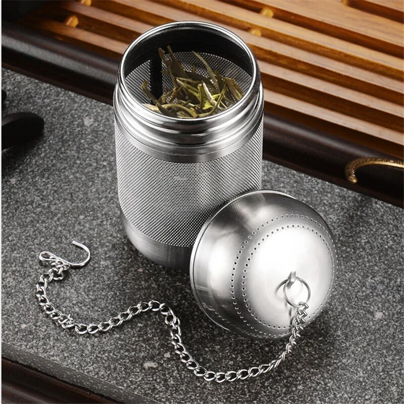 Colador de té de acero inoxidable, Infusor de té, hojas de té, especias, colador de bola, tetera, filtro de café de malla fina, utensilios para té