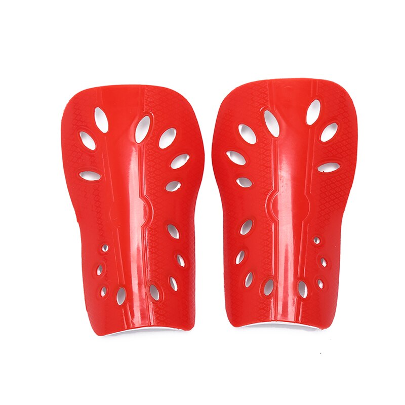 Espinilleras de fútbol ligeras suaves, protectores de fútbol, Protector de pierna deportivo para niños y adultos, equipo de protección, 1 par: Rojo / M