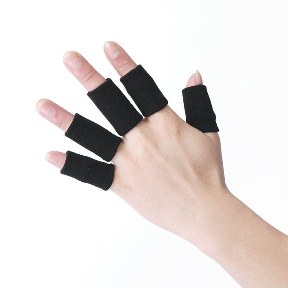 10 stk. sportsfingerbetræk svedbånd elastisk wrap finger ærme gigt support volleyball finger beskyttelse
