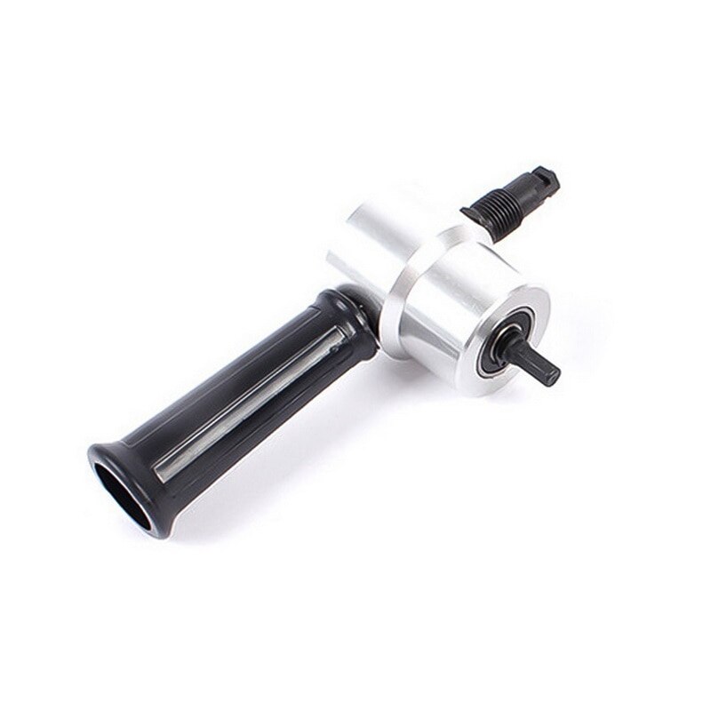 Metal Nibbler Cutter Double Head Sheet Nibbler Hole Saw Cutter Drill Attachment Plate Open Hole Drill For Cutting Iron Steel: Silver