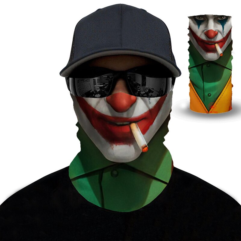 Écharpe de randonnée 3D clown écharpe magique Polyester microfibre Bandana sport cyclisme équitation Bandanas bandeau hommes femmes Bandanas: MJ334