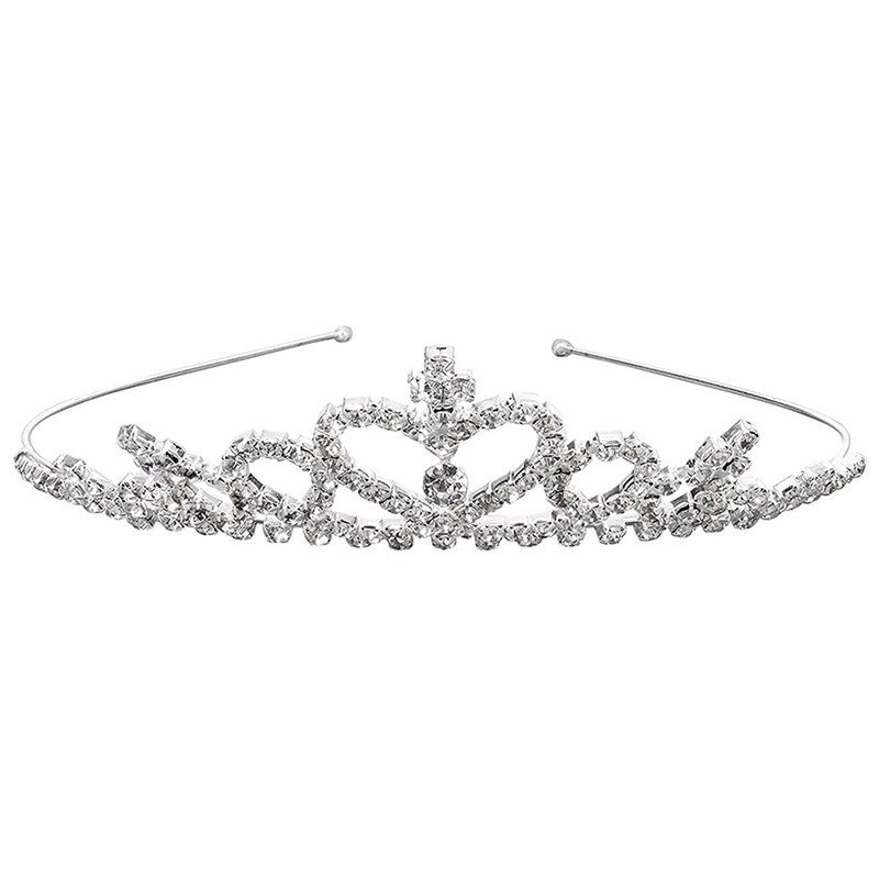 Corona princesa Tiara para niña, estrás de cristal, accesorios para el cabello, adorno para cabeza de novia