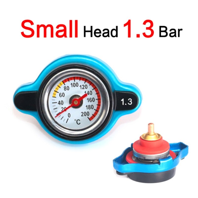 Radiator Cap with Temperature Gauge 0.9 Bar/ 1.1 Bar/1.3 Bar Universal Radiator Cap for Car Motorcycle High Pressure: 5
