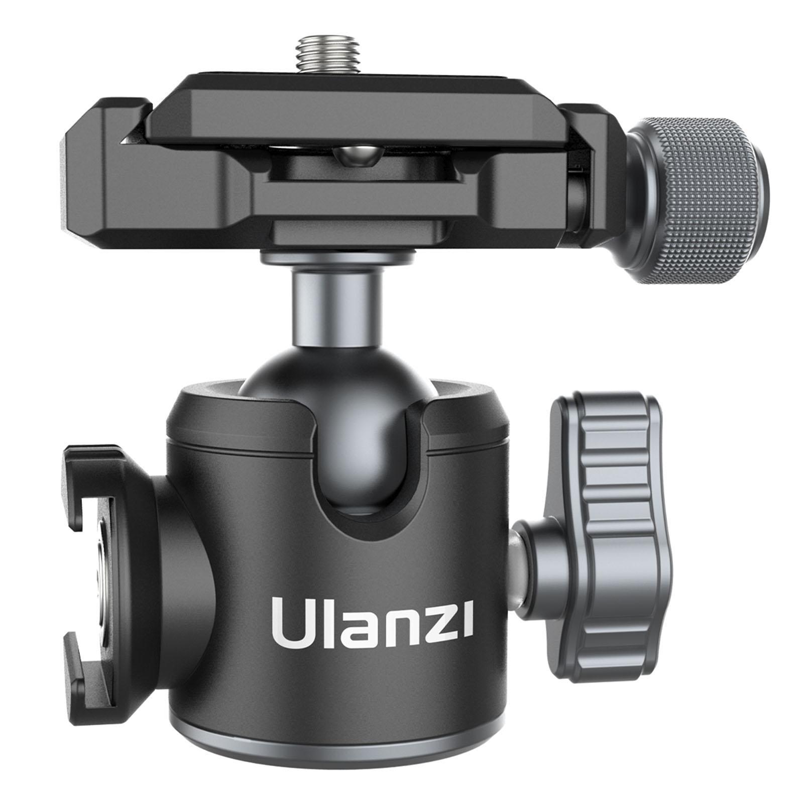 Ulanzi-Cabezal de trípode Universal con forma de bola, multifunción, U-80L, con zapata fría PTZ