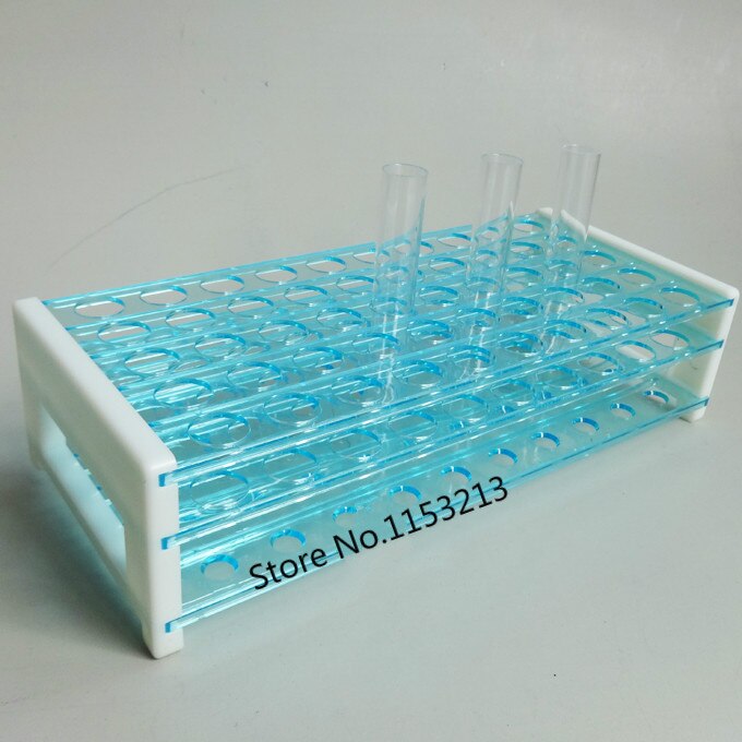 Plastic Laboratory Test Tube Rack 18mm * 40 Vents Durable Plastic Double Deck suitable for tubes of 15mm -18mm