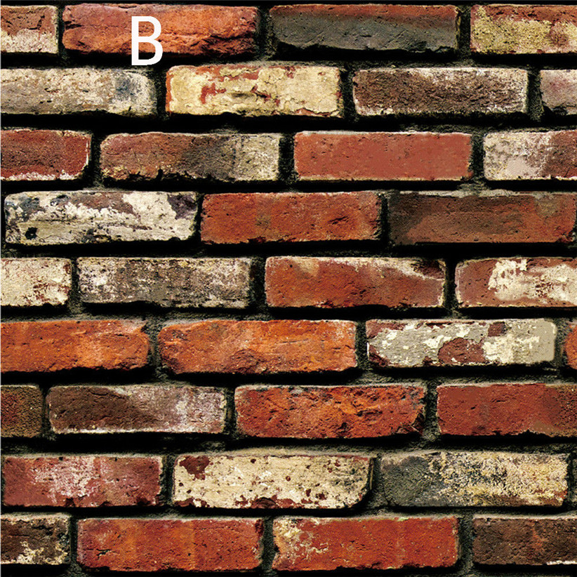 3D Wall Paper Brick Stone Rustic Effect Self-adhesive Wall Sticker Home Decor Factory Price Room Wall Stickers 201: Default Title